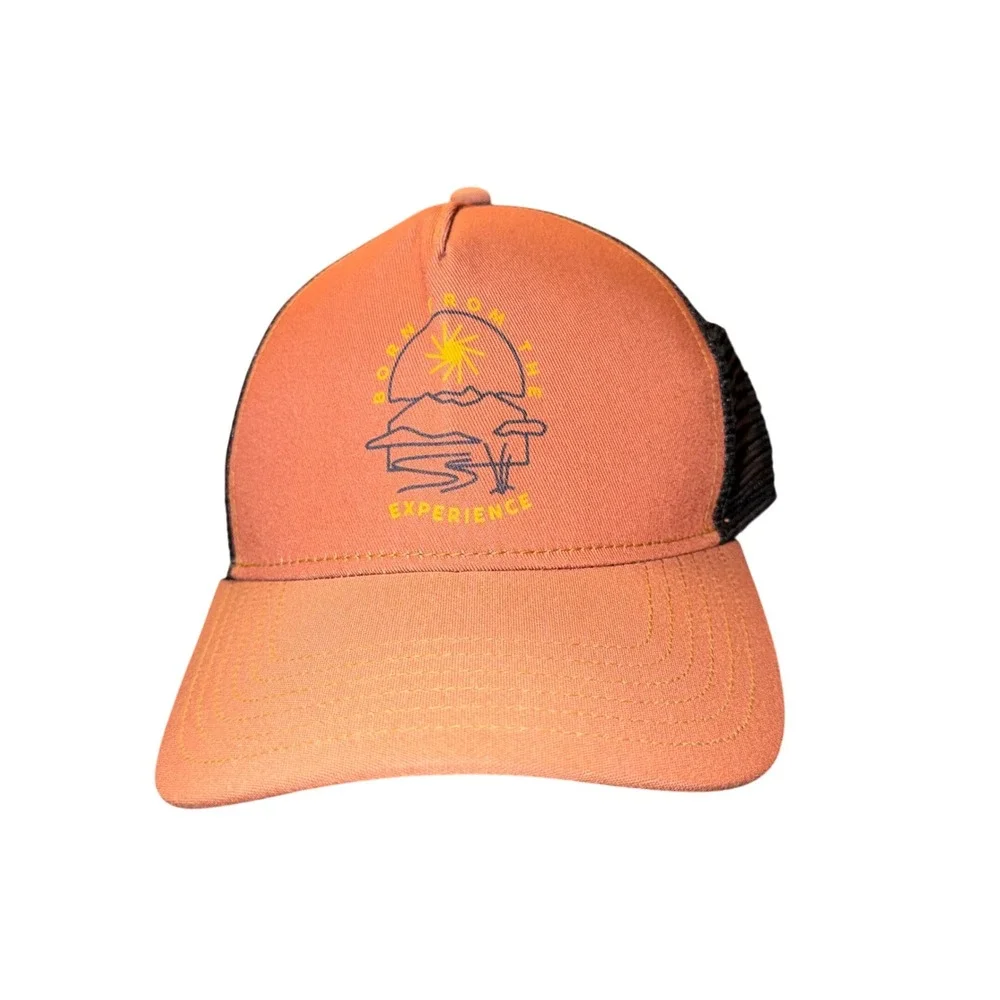 prAna Trucker Hat Unisex OSFM Orange New Born From The Experience Mesh Back